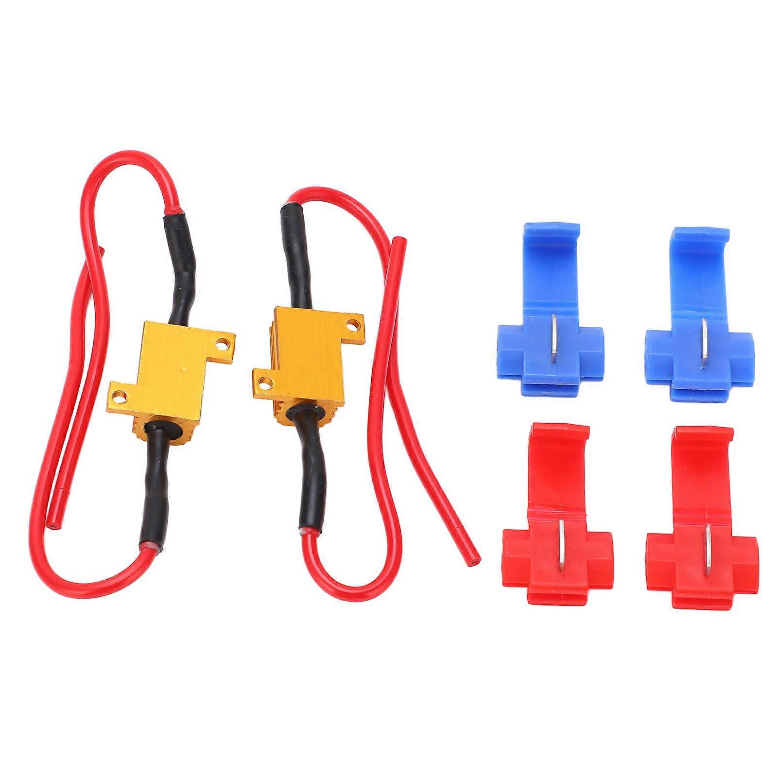 2Sets LED Resistor Accurate Efficient Decoding Small Portable Anti Corrosion Easy to Use LED Load Resistors Adapter