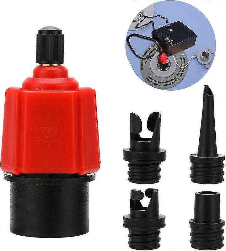 Inflatable Sup Pump Adaptor Air Pump Converter, 4 Standards Conventional Air Valve Attachment For Inflatable Boat, Stand Up Paddle Board, Inflatable B