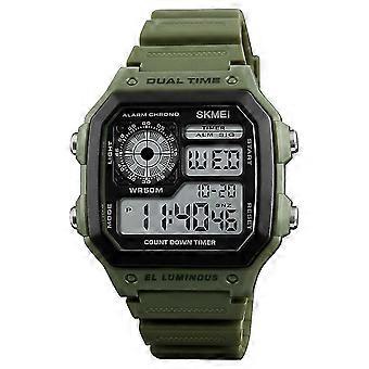 1299 Outdoor Waterproof Luminous Sports Watch Army Green