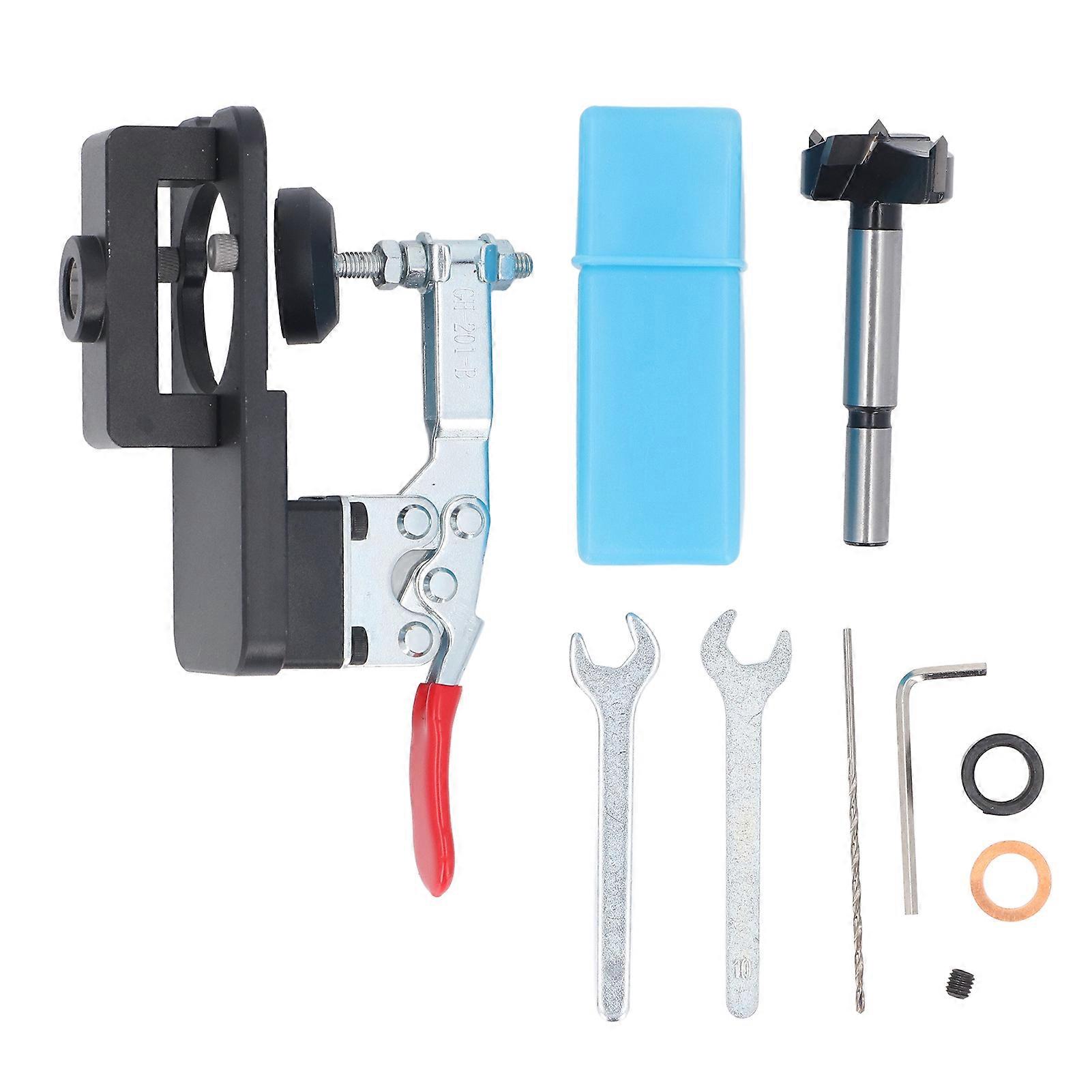 Hinge Hole Drilling Jig 35mm Aluminium Alloy Cabinet Hinges Drill Holes Mounting Tool
