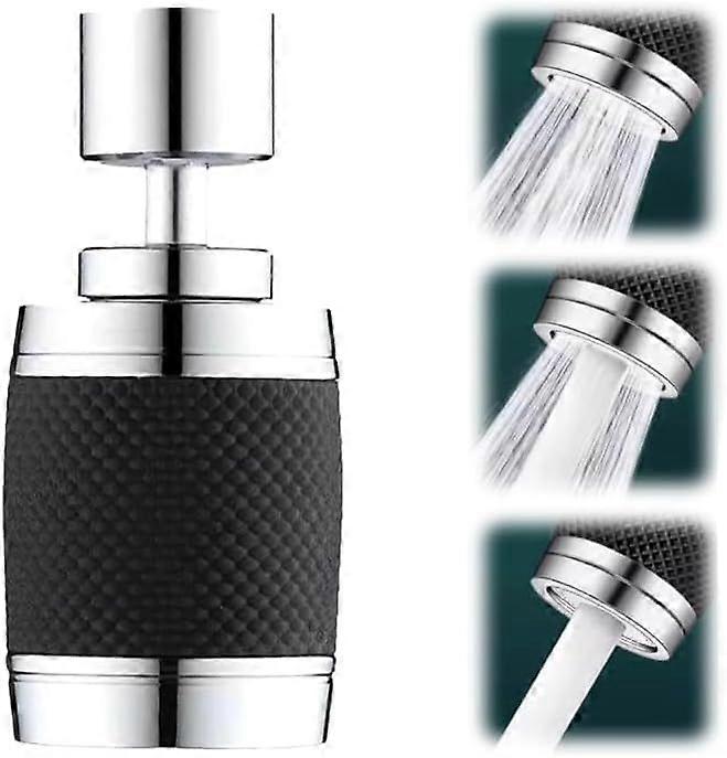 Pcs 360 Degree Swivel Splash Proof Faucet Aerator, Water Saving Tap Aerator Diffuser, Space Aluminum, Silicone, Brushed