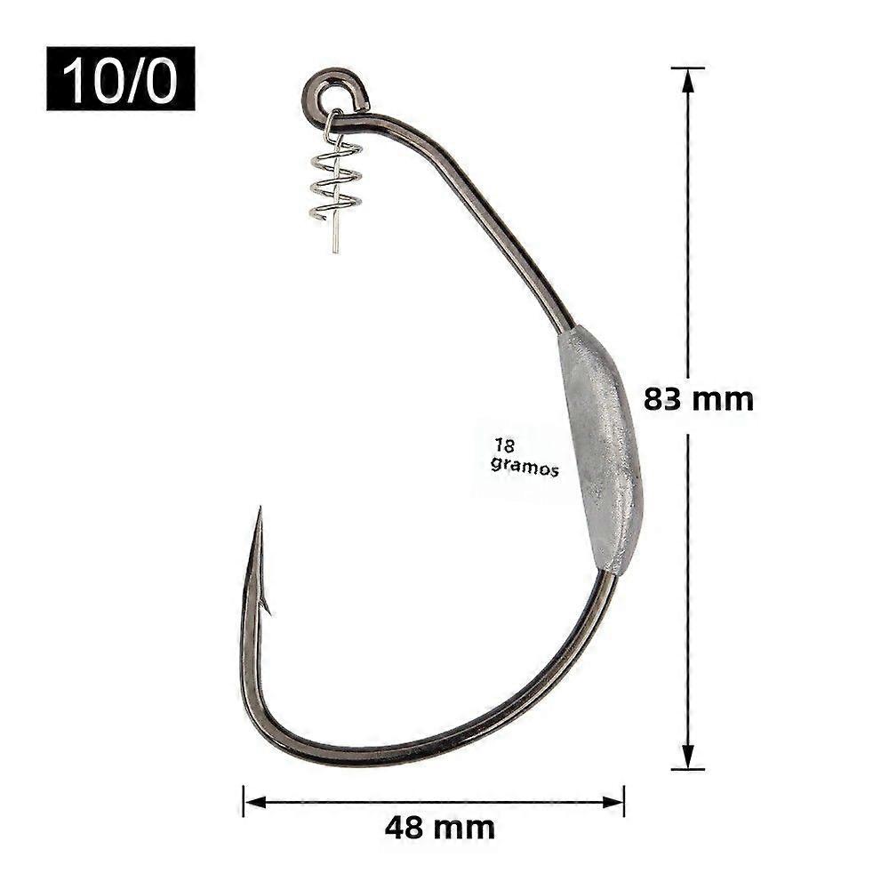 Raptor Spinpoler Hooks for Freshwater and Saltwater Fishing Heavy Duty Head Wide Gape 5/0 7/0 10/0 for Salmon and Soft Bait