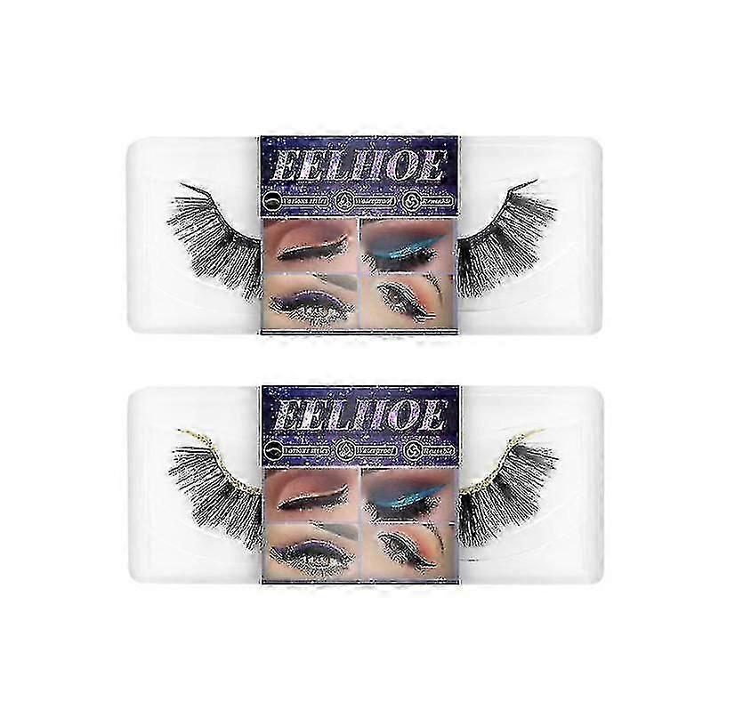 Eyelashes Eyeliner Self-adhesive False Eyelashes Soft Natural Curly Th