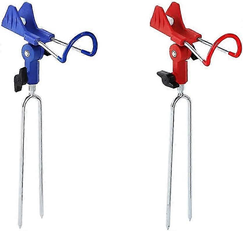 2 قطعة حامل قضيب الصيد لصيد الأسماك ، الفولاذ المقاوم للصدأ 360 قابل للتعديل الفولاذ المقاوم للصدأ حامل قضيب الصيد ، حامل قضيب لصيد الأسماك على الشاطئ ، شاطئ فيشين