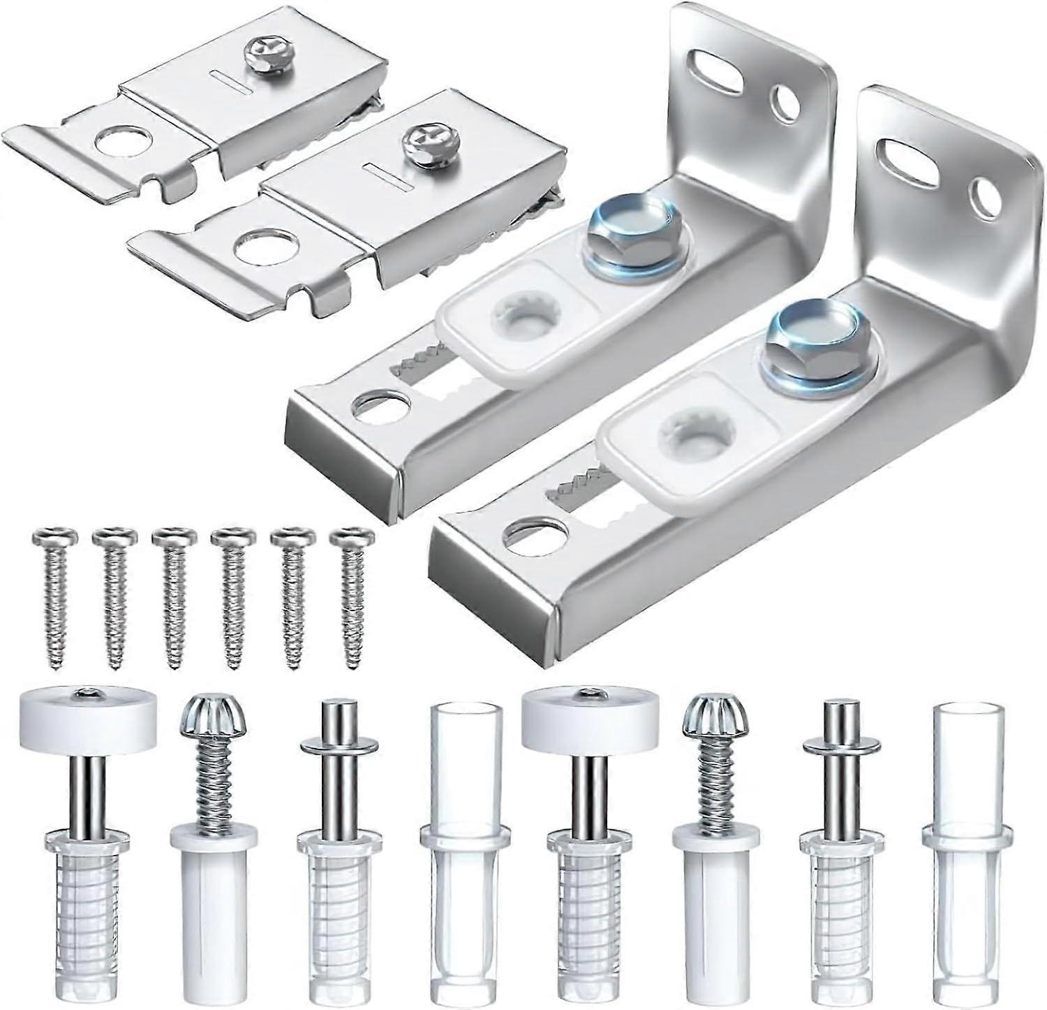 18 Pieces Bi-Fold Door Hardware Repair Kit - 2 Pieces Replacement for Bi-Fold Sliding Closet Doors Includes Top & Bottom Bracket, 3/8" Pivot, Guide W