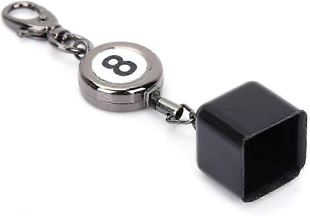 Snooker Cue Chalk Box Billiard Chalk Pocket Pool Cue Chalk Bag with Retractable Key Ring