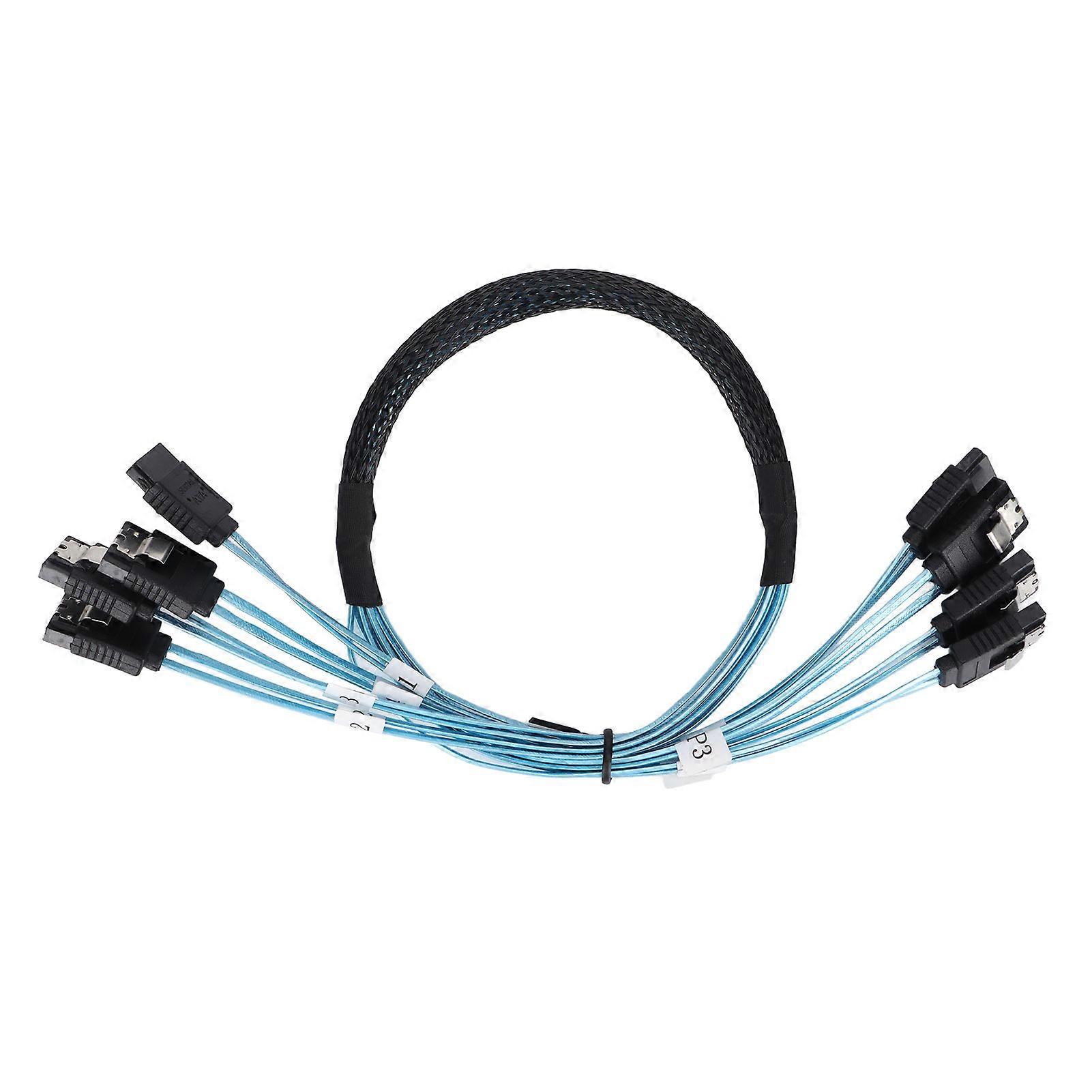 SATA Cable 7 Pin Fast 6Gbps Mini Easy Use 4 Wire High Speed SATA Cable Set for Computer