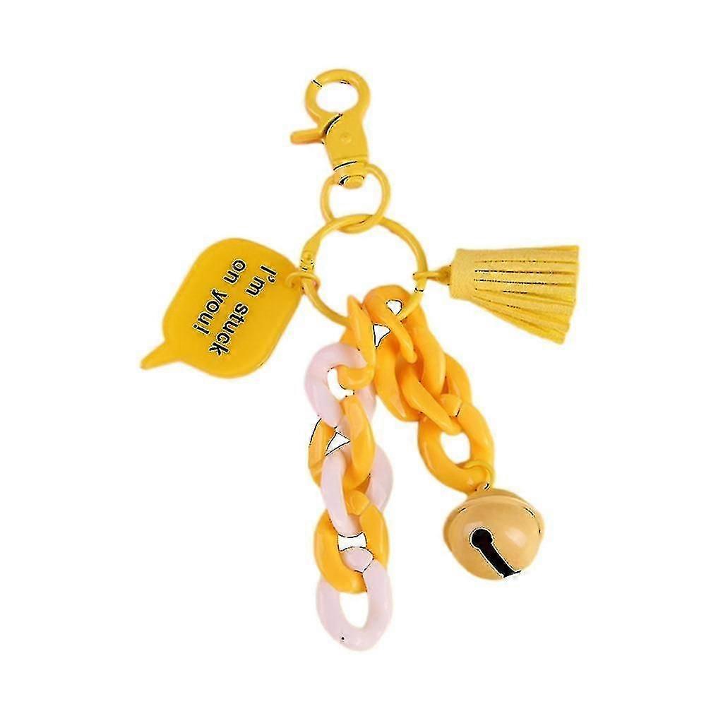 Acrylic Tassels Link Chain Keyring Backpack Decoration Handbag Accessories