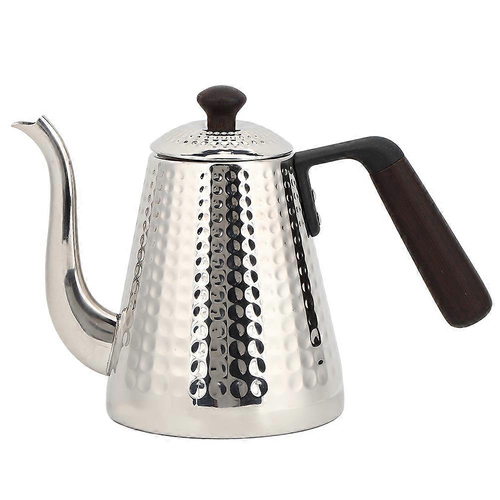 1000ml Stainless Steel Coffee Pot with Thin Spout and Handle for Home Brewing Coffee Kettle, Household Use
