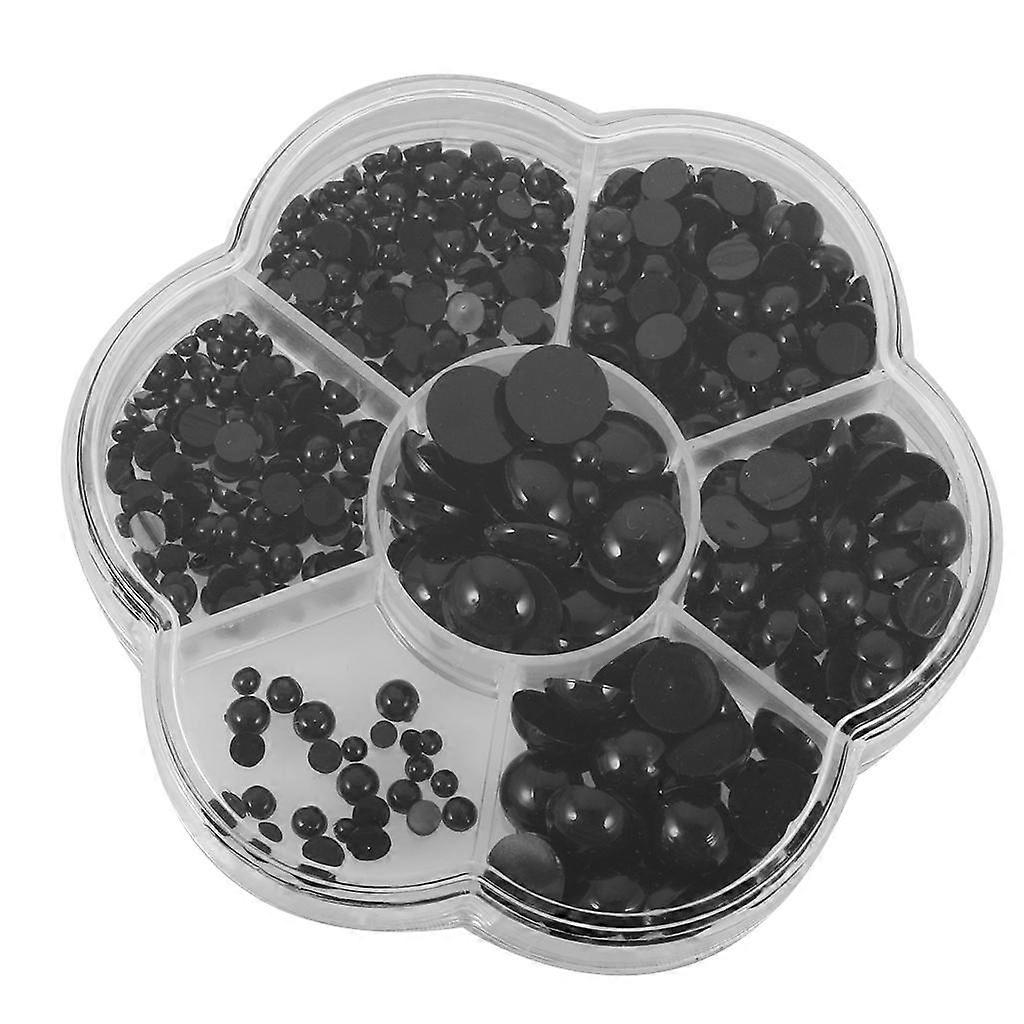 510pcs Round Flat Black Eyes Safety Eyes for Dolls Making 3-12mm