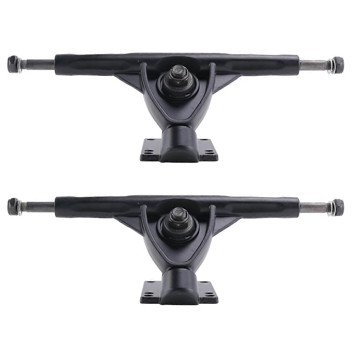 7 polegadas LongBoard caminhões de skate caminhão para Flat-Plate Bridge alumínio Universal Longboard Skate Board Bracket, preto