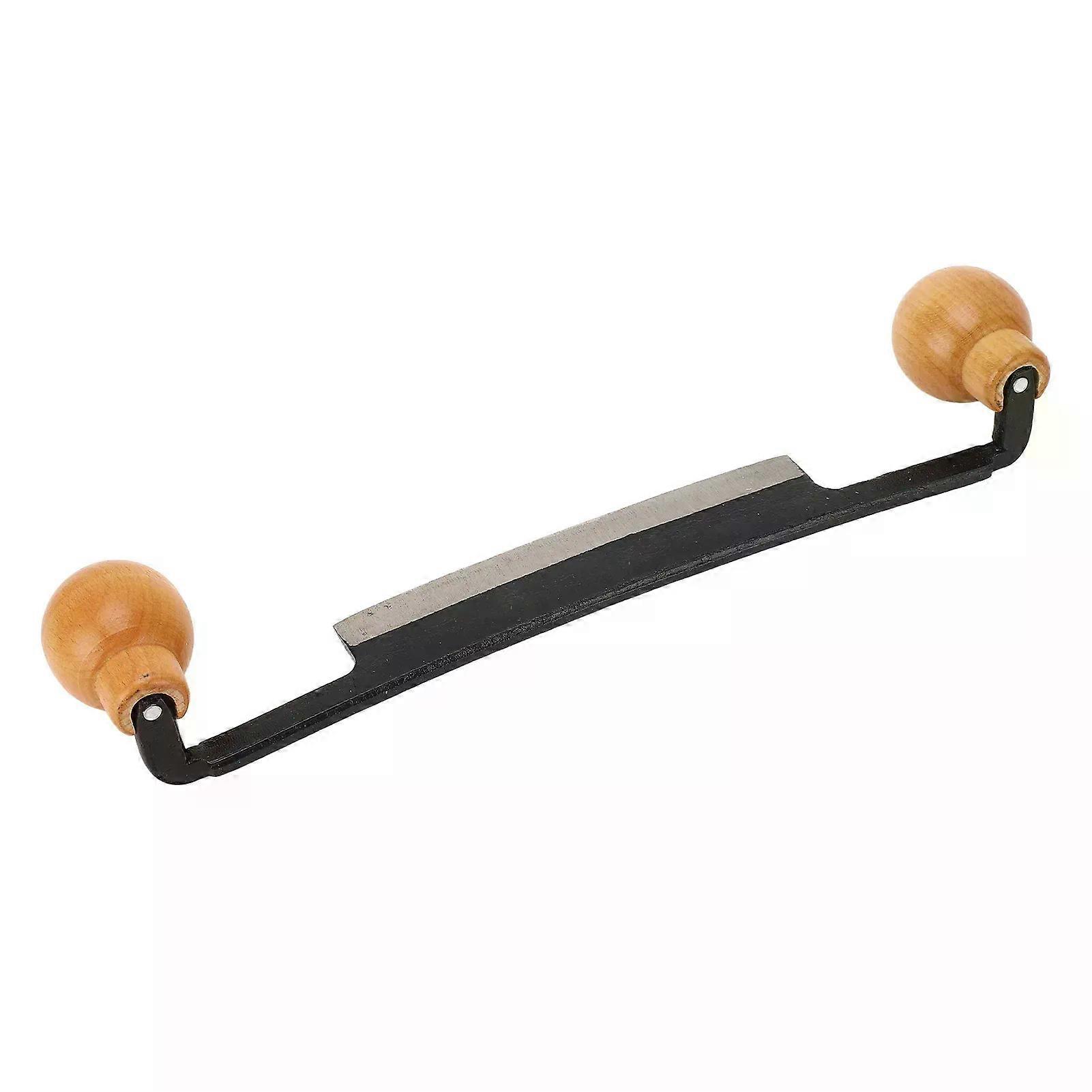 Straight Draw Knife Double Anti Slip Wooden Handle Incisive Tungsten Steel Blade Draw Shave Knife Debarking Hand Tool