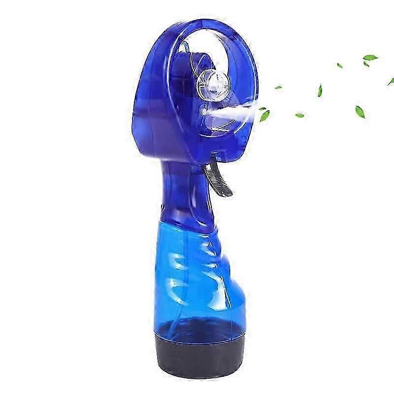 Ventilador con botella de spray - azul