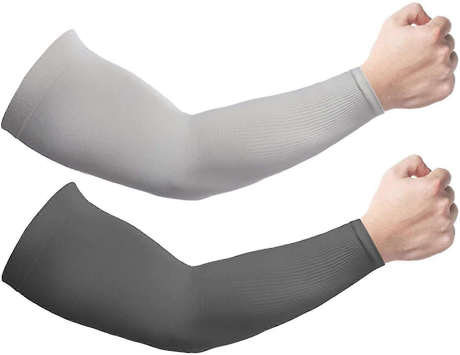 Sunrain 2 Pairs Sun Uv Protection Cooling Arm Sleeves For Men And Women, Upf 50 Arm Cover