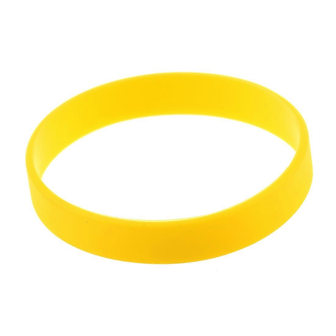 Silicone Rubber Wristband Bangle Yellow