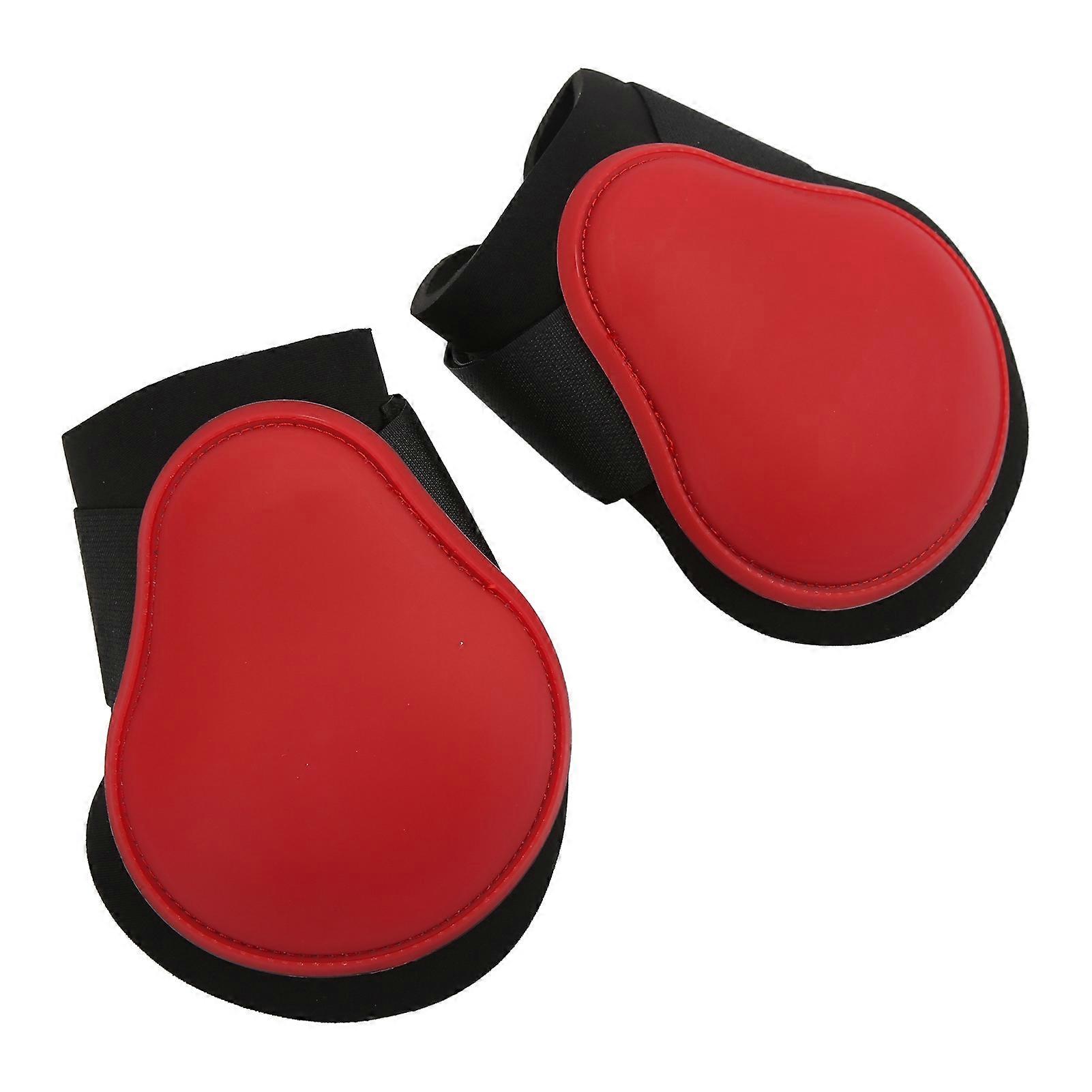 Horse Tendon Support Boots for Jumping Running, Red L Pair