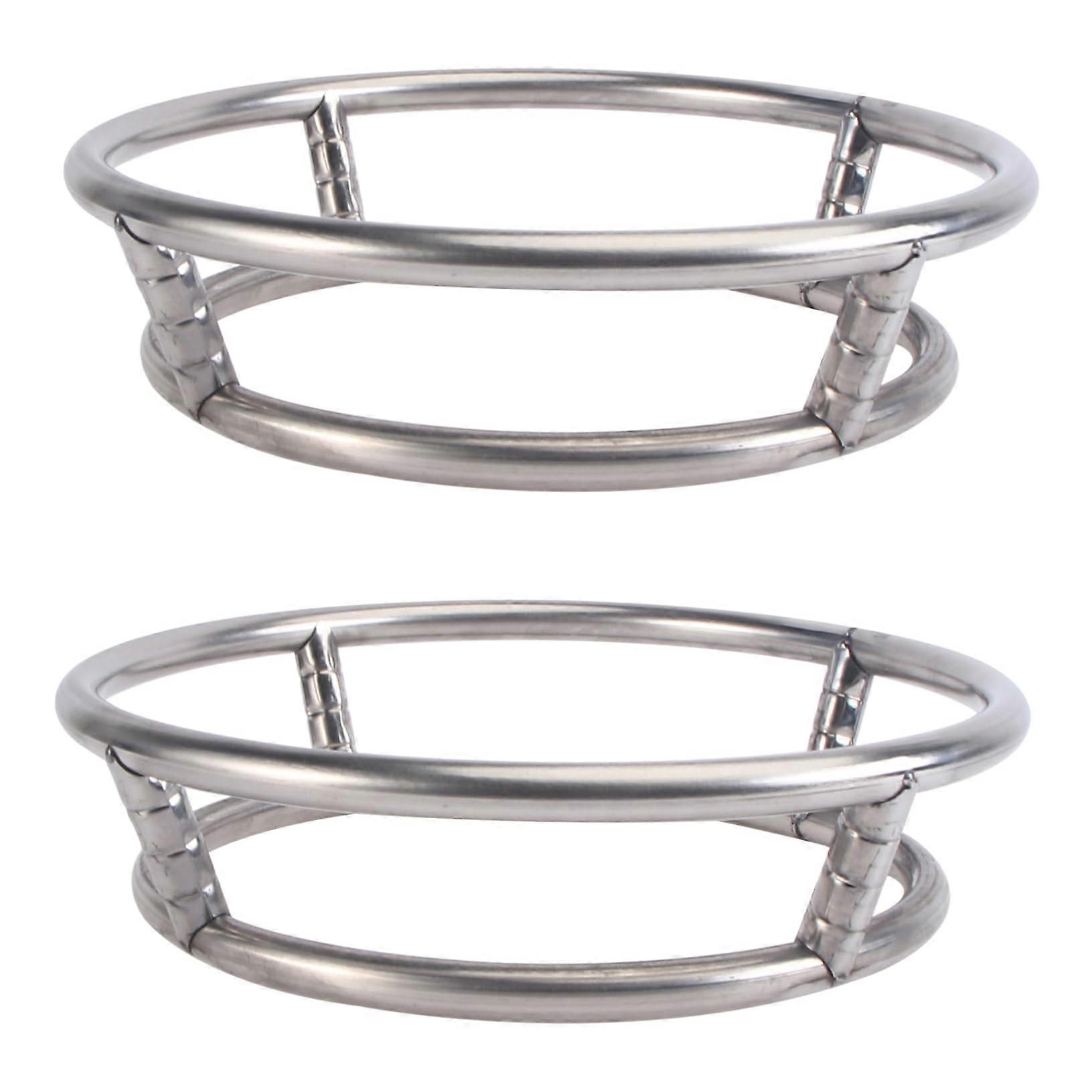 Stainless Steel Wok Rack - 2-Piece Set, For Cooking And Steaming, Bold Size, Fits Most Woks