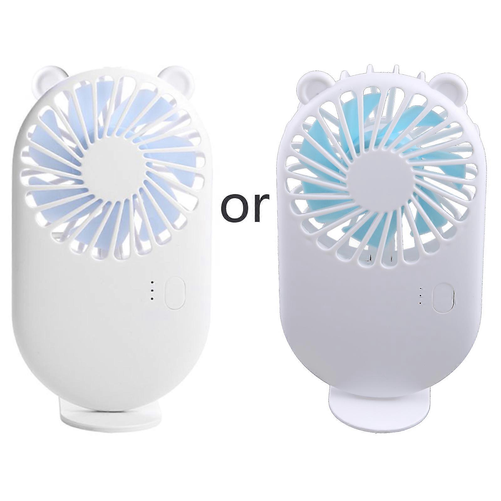 מאוורר מיני כף יד מאוורר יד נייד usb מאוורר כיס נטען 800mAh 3 מצבי רוח לנסיעות משרדיות בחוץ לבן