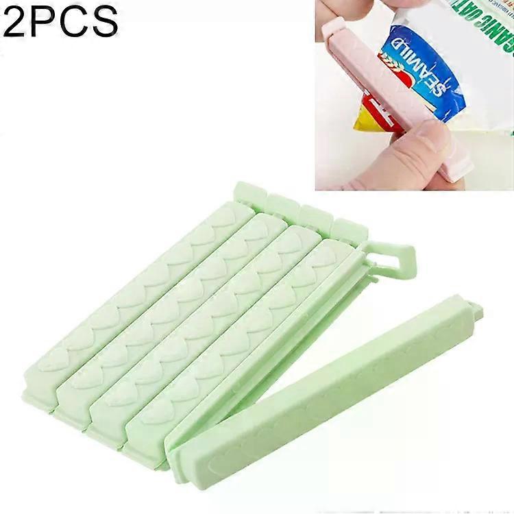 Plastic Snack Bag Sealing Clips-2 PCS Green Kitchen Accessories by