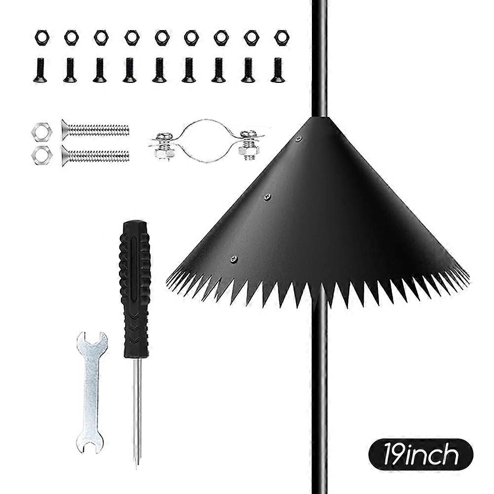 Squirrel-Baffle for Birds Feeder Pole Squirrel-Guard Proof with Spikes Outdoor Wrap Around Squirrel-Baffles