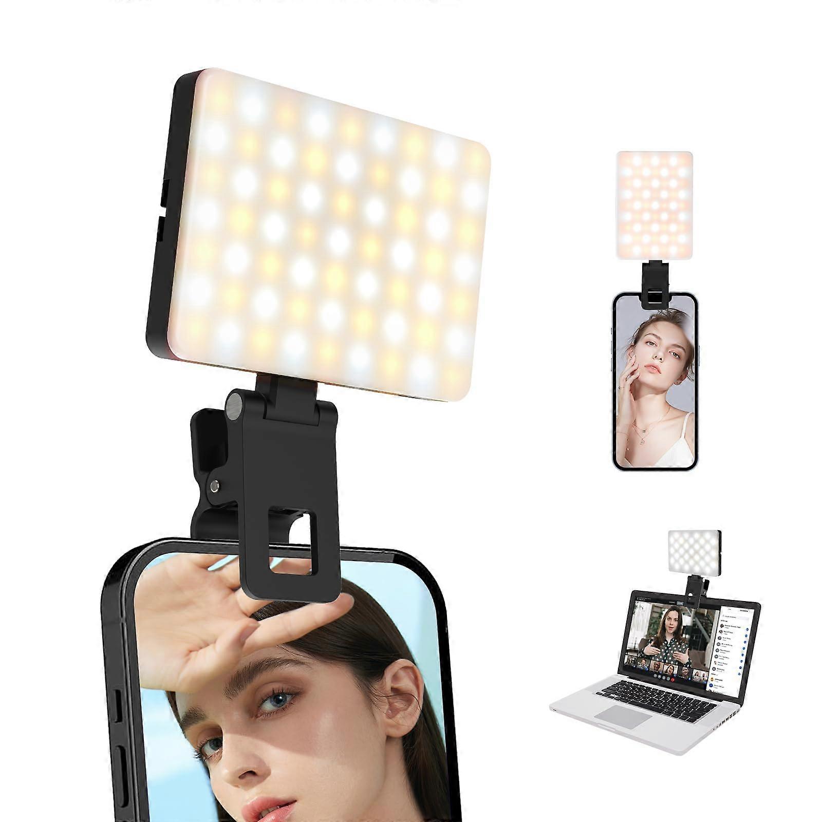 Rechargeable LED Selfie Light for TikTok Live Streaming and Video Conference