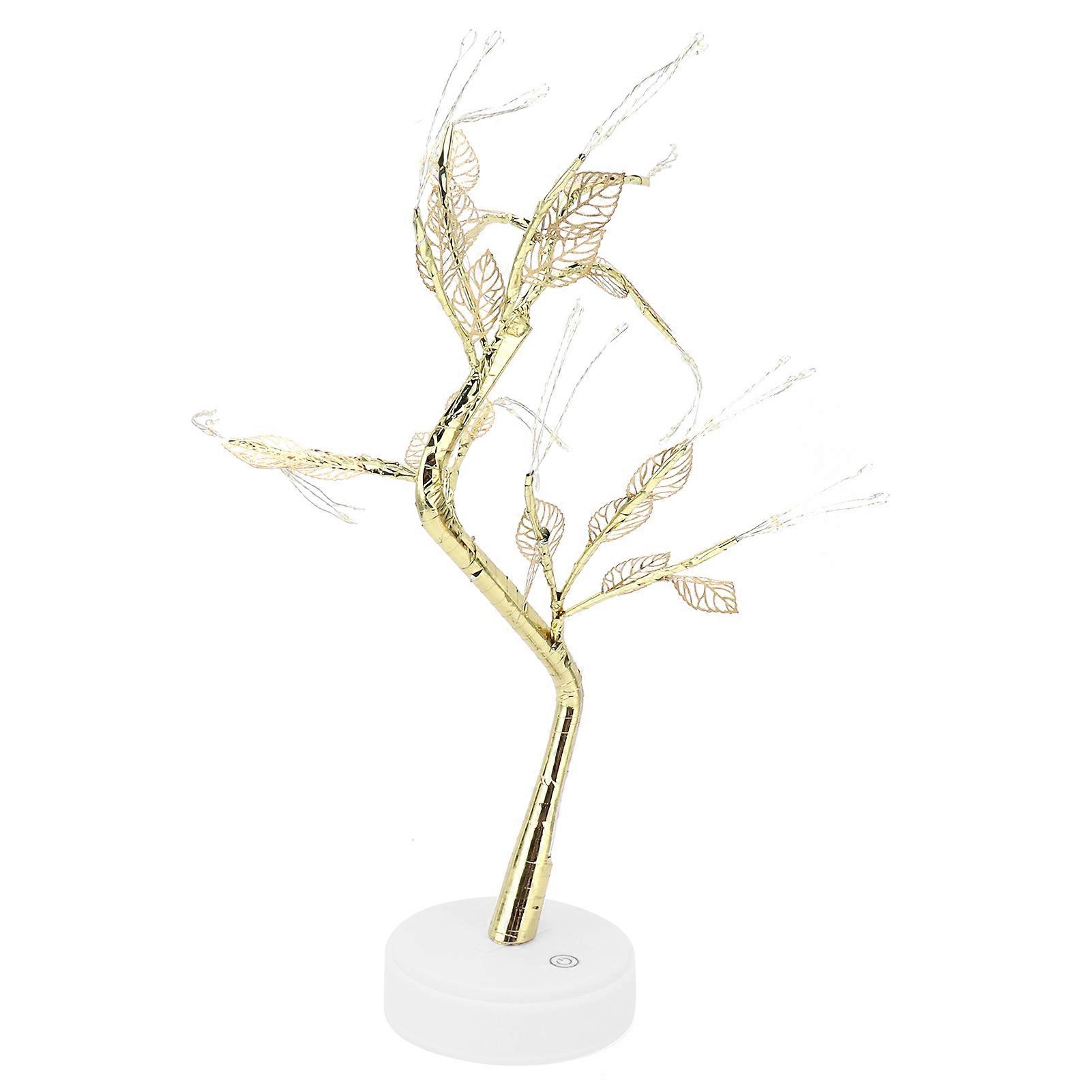 72LED Artificial Leaf Bonsai Night Light 30x50cm Warm White