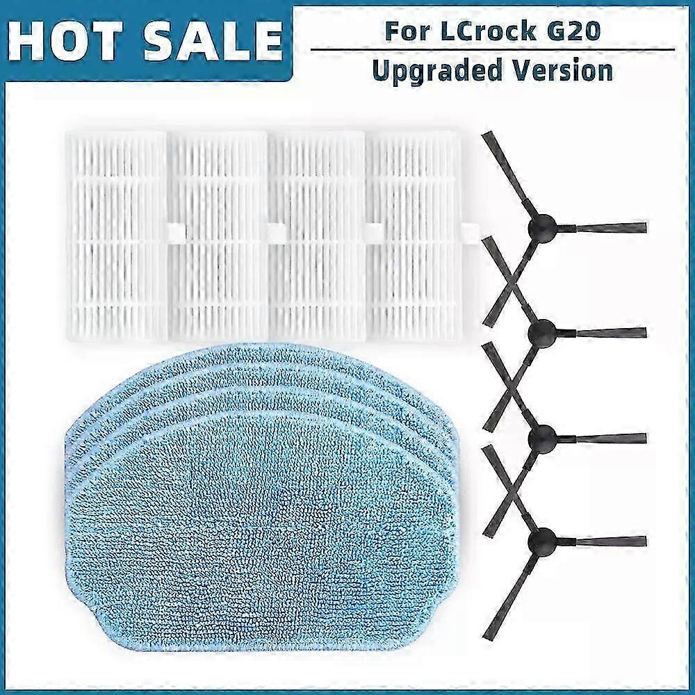 חל על Lcrock G20, Gttvo Br150 Br151, Eicobot Br150 Br151, Benico G20, Kabum Smart 100 חלקי חילוף סמרטוט מסנן מברשת צד