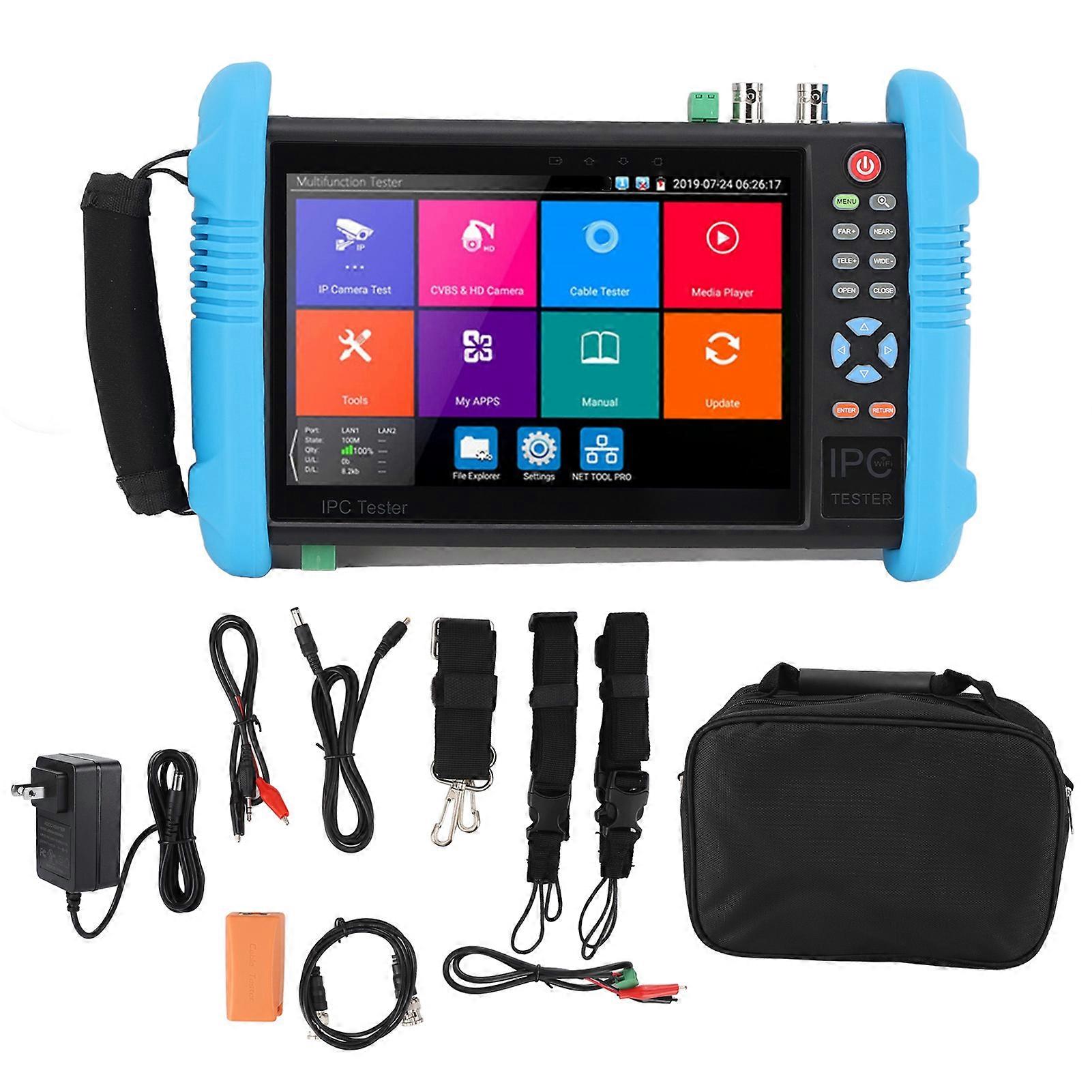 CCTV Tester 7 Inch IPS Touch Screen Network Monitor Analog Coaxial Video Tester HD Multimedia Output