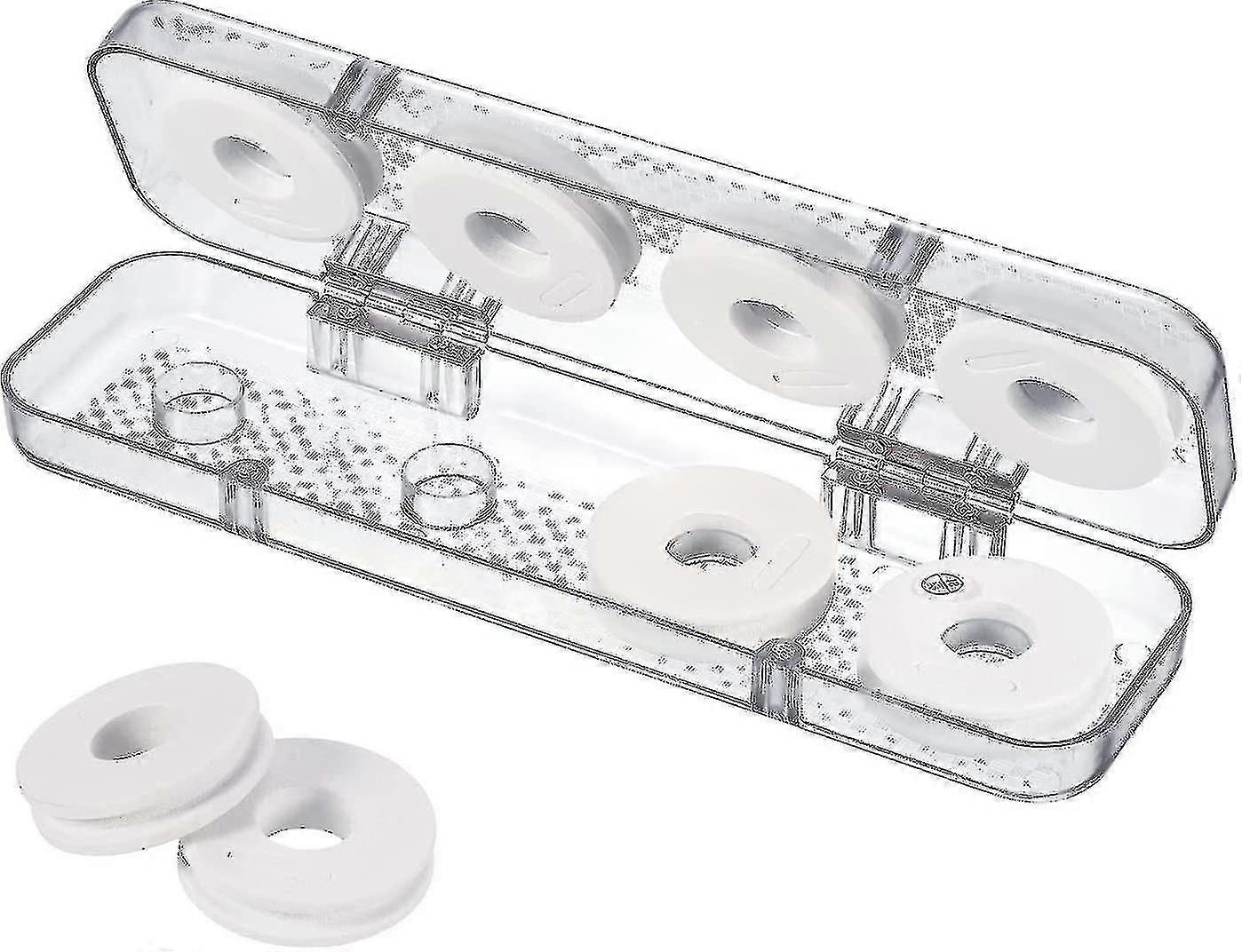 סליל קו דיג 1.77 אינץ '1.77 אינץ', 1 סט/8 חבילה אווה קצף לוח דיג מתפתל לוח לוח מתפתל מארגן ציוד דיג עם מארז לאחסון קו דיג, לבן