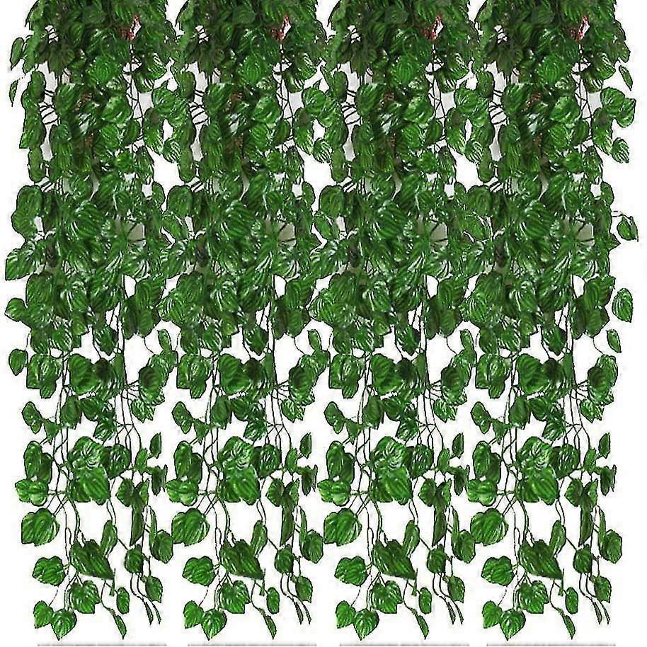 12Pcs Artificial Ivy Garland Leaf Vines Plants Greenery Hanging Fake Plants for Wedding Backdrop Ar
