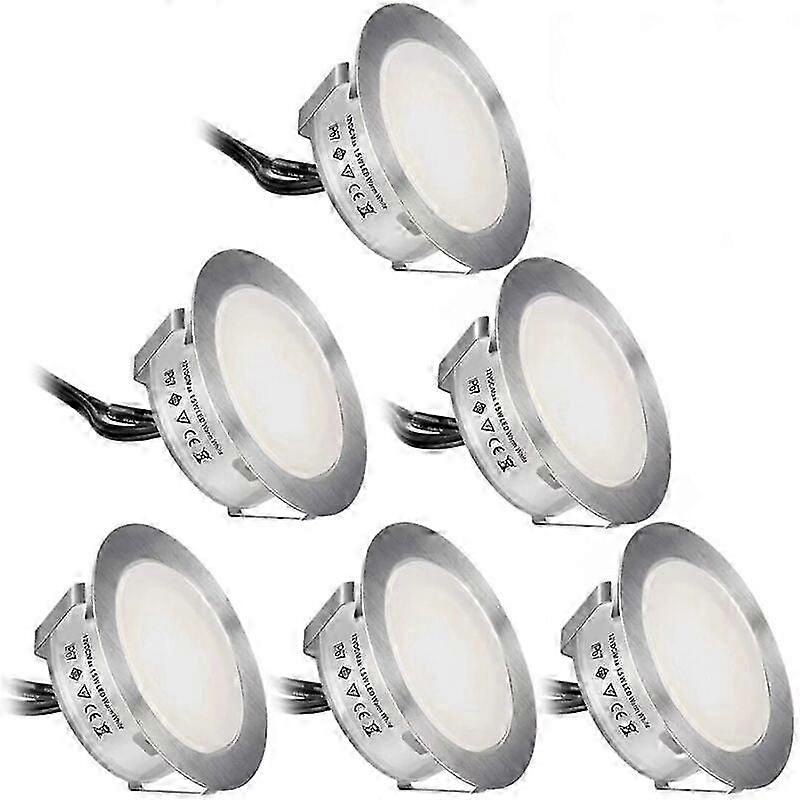 Kit d’éclairage de pont LED intégré de 6 pièces, (version améliorée) Éclairage de pont LED de sol extérieur étanche IP67, LED basse tension Walkbee A B
