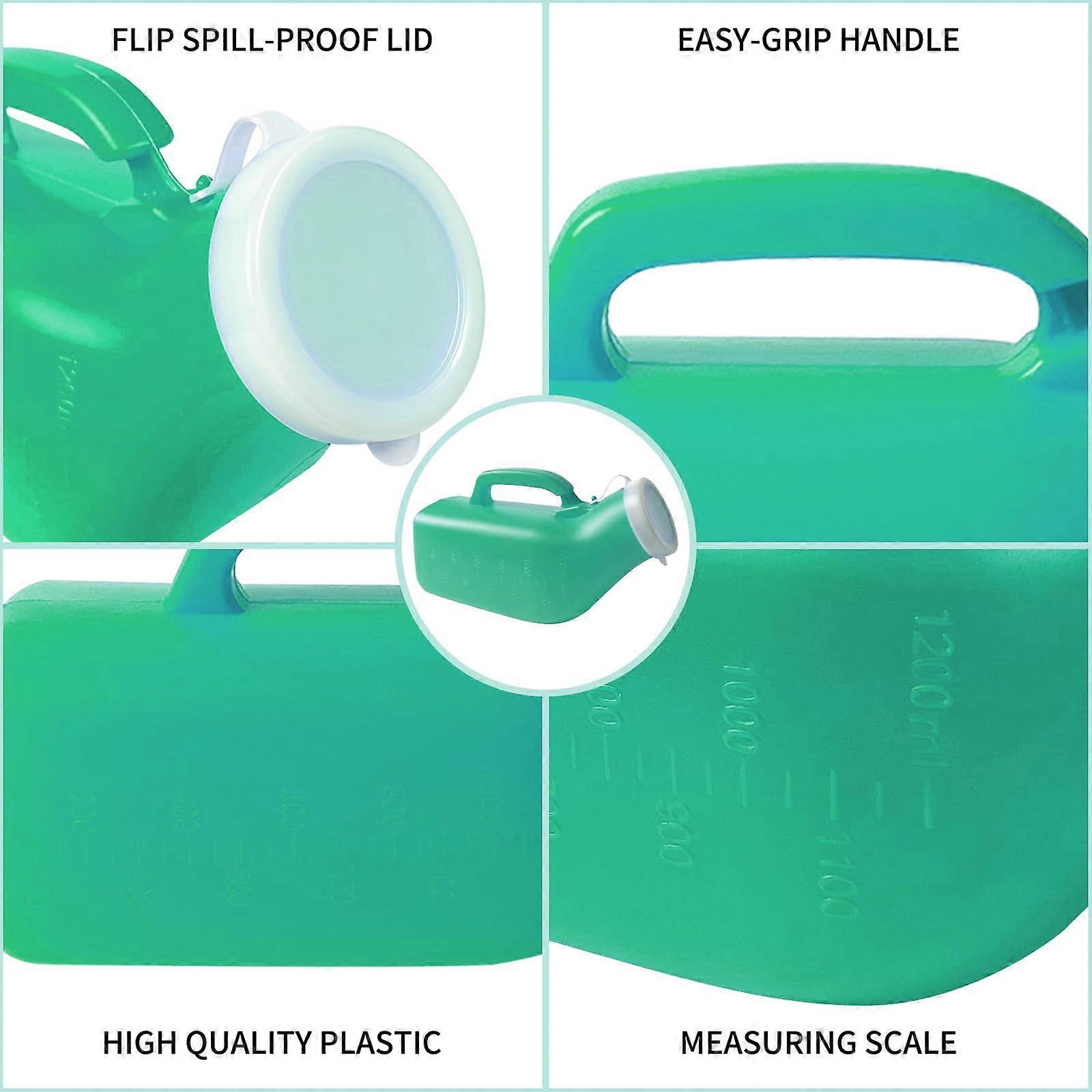 Spill Proof 1200ml Portable urinals for Men Urine Bottles
