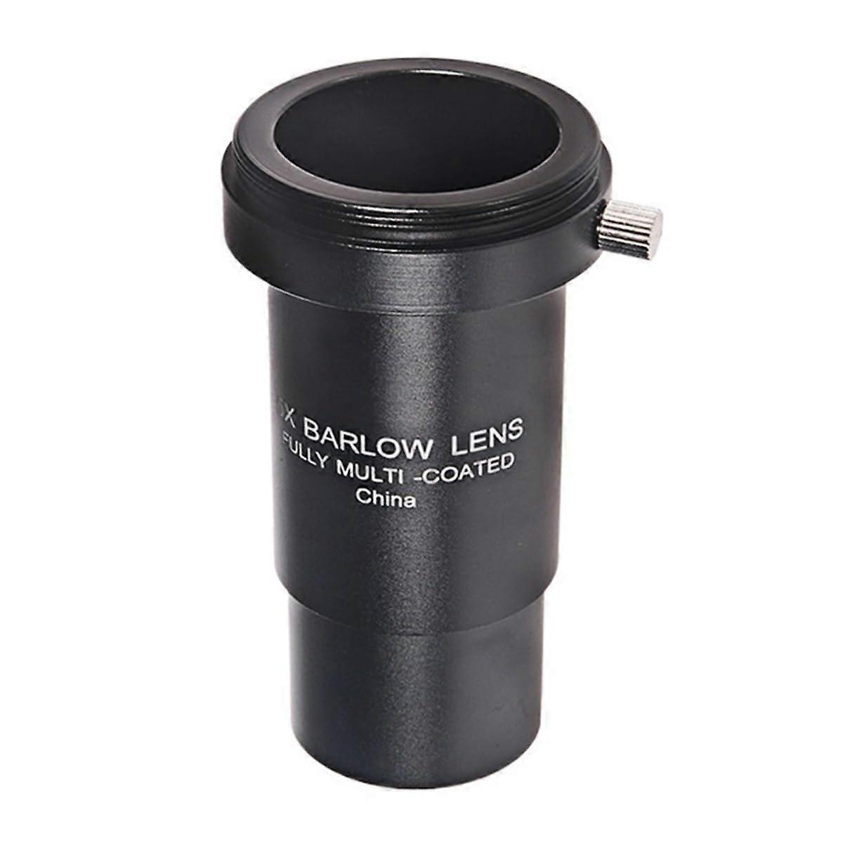 1.25 Inch 3X Barlow Lens with Aluminium Alloy Optical Frame and Multi-Layer Coating for Astronomical Telescopes