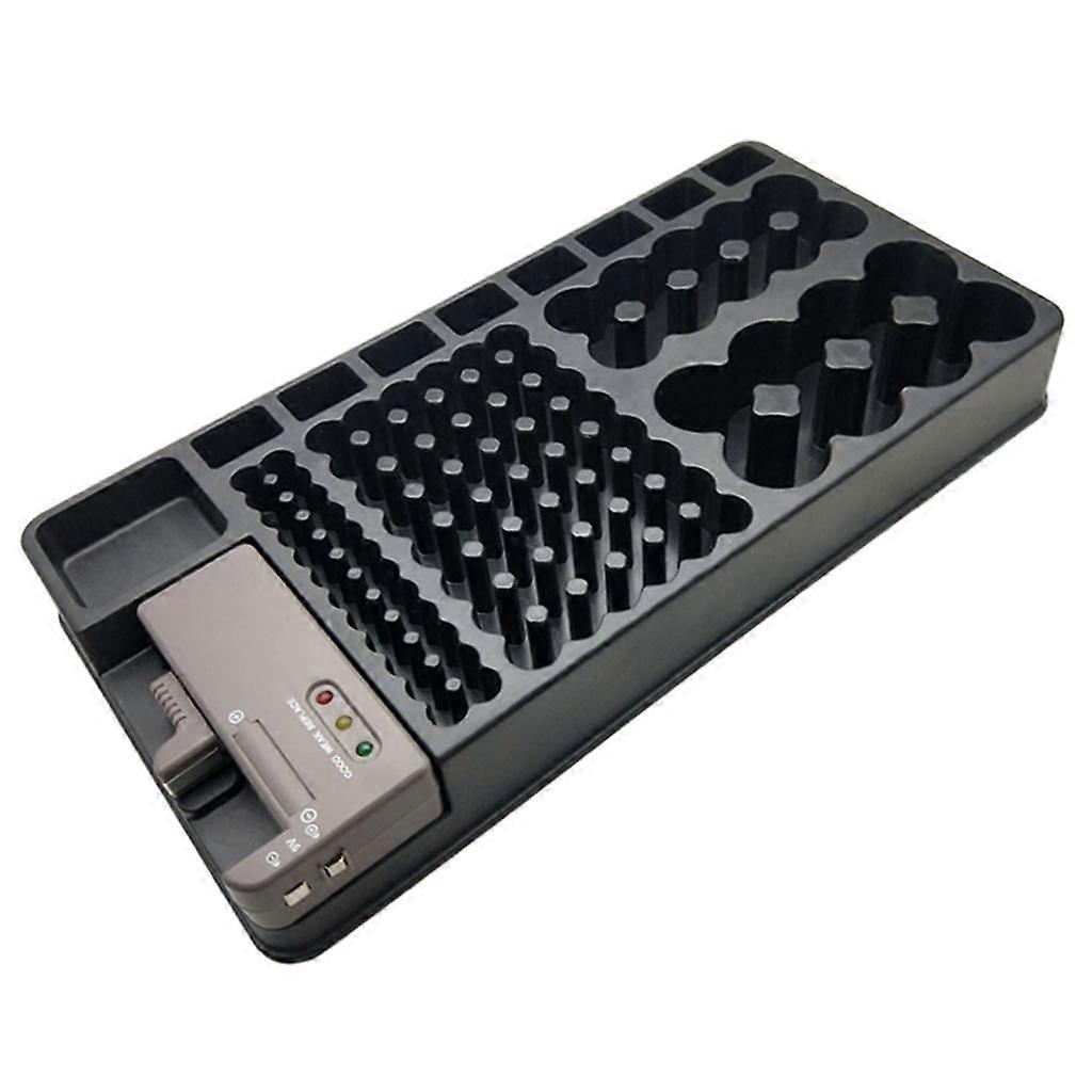1Pcs Black Battery Storage Box Case Organizer For 100Pcs AAA AA 9V C D Type