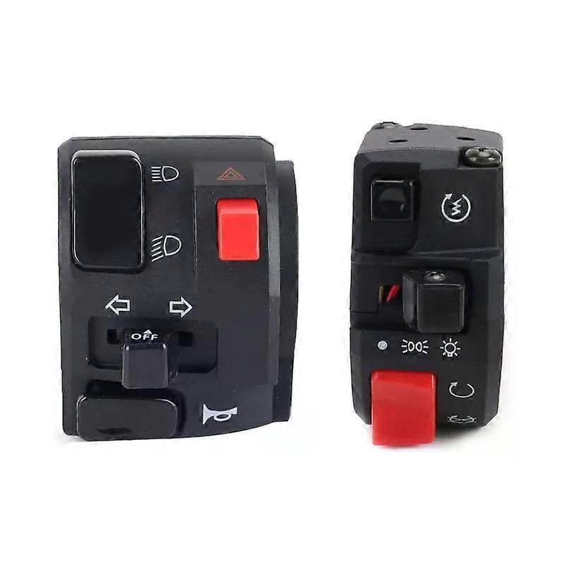 con 22mm Motorcycle Switches Motorbike Horn Button Turn Signal Electric Fog Lamp Light Start Handlebar Controller Switch Universal