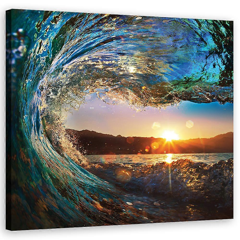 Leinwandbild, Landschaften - Orange - 60x60