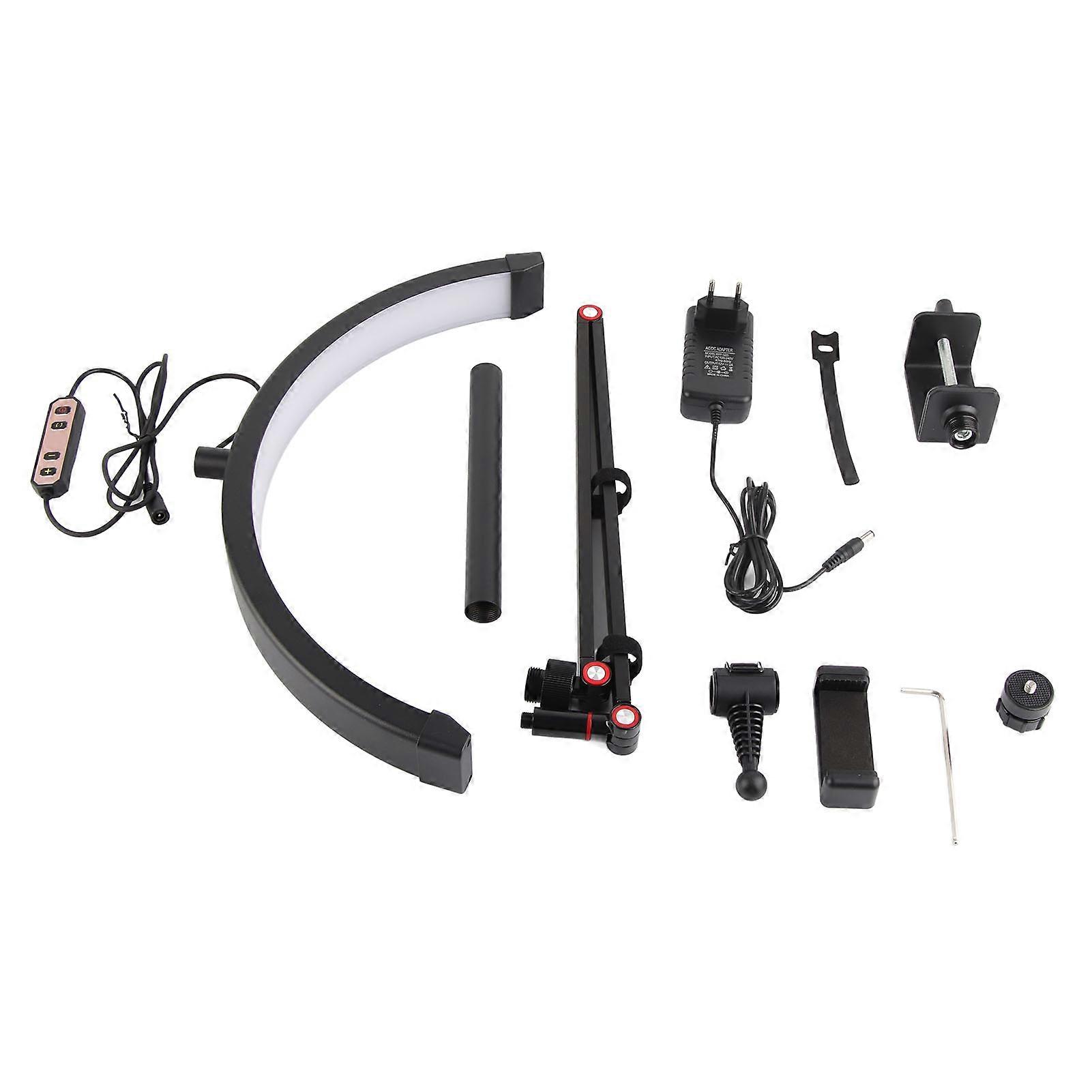 Half Moon Fill Light 360° Rotation Brightness Color Temperature Adjustable LED Fill Lamp
