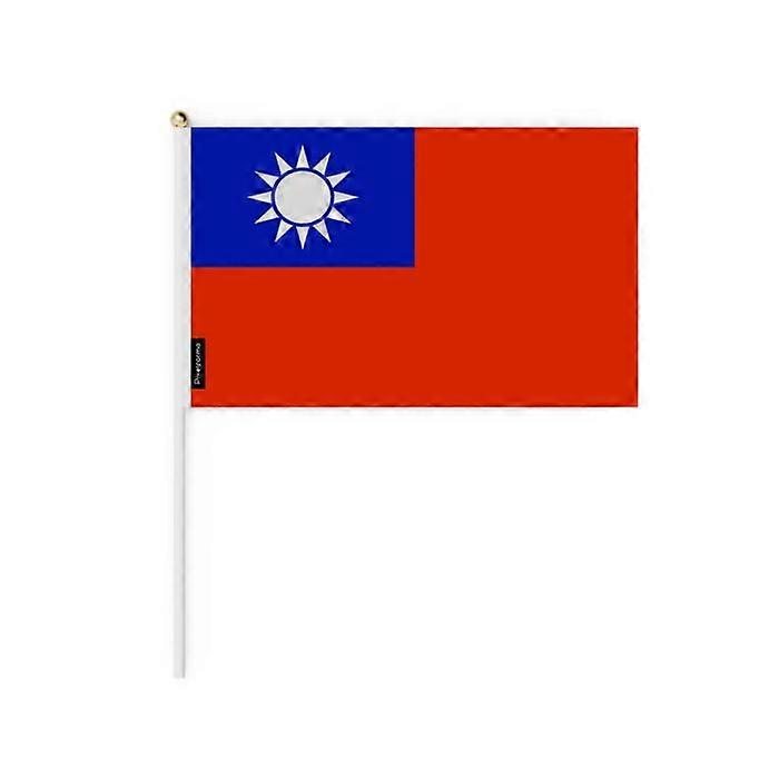 Mini Taiwan Flag - Multicolor - 20 x 30 cm - 100 pieces - Polyester - Lightweight and durable