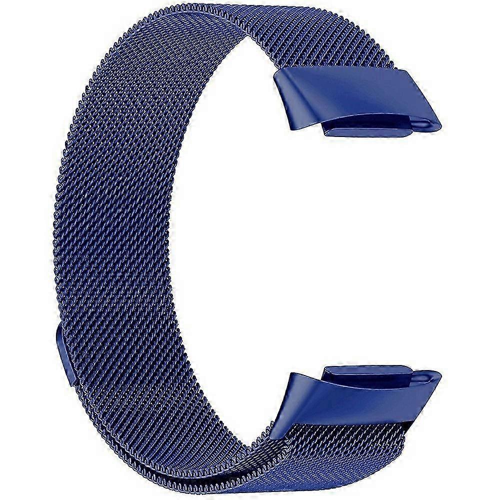 For Fitbit Inspire6 5 Milanese Watch Band Stainless Steel Wrist Strap - Blue