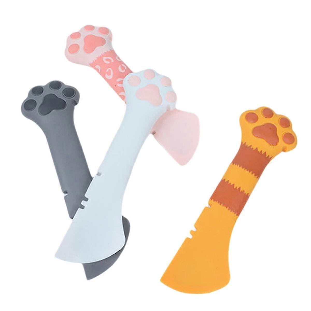Cat Claw Multifunctional Pet Can Opener Spoon Puppy Feeding Spoon Cat and Dog Feeder Shovel Pet Tableware