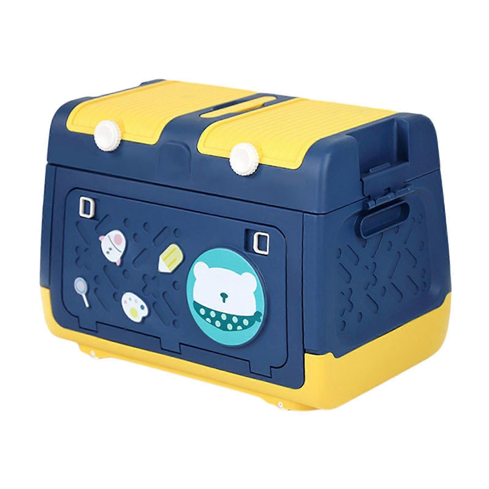 Stackable Toy Storage Box with Wheels Container Multipurpose Space Saving Cute