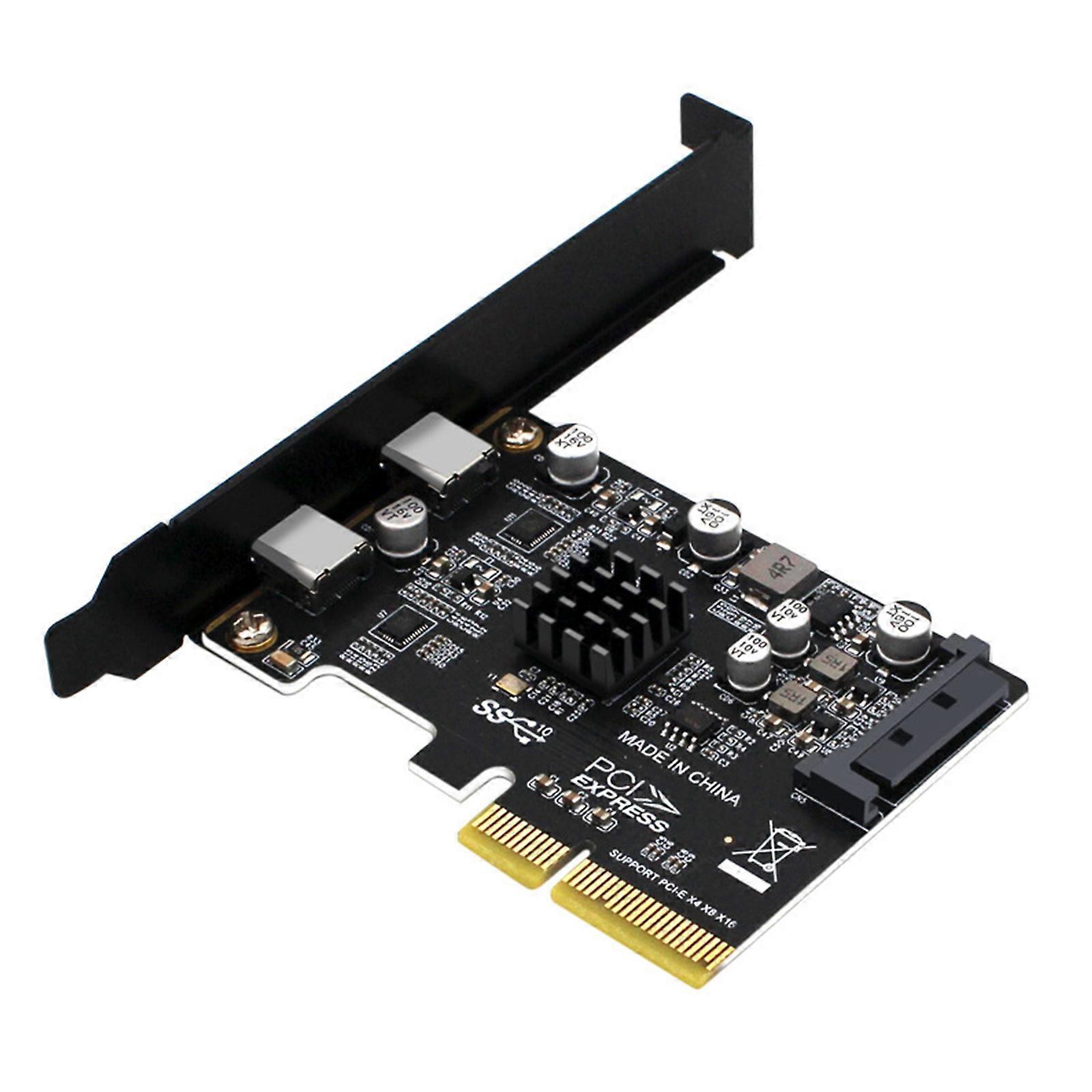 PCI-E 3.0 auf USB3.1 Typ-C Dual-Port Erweiterungskarte Pcie 4x 8x 16x auf USB 3.1 Adapter Pci-Express auf USB3.1 Hub