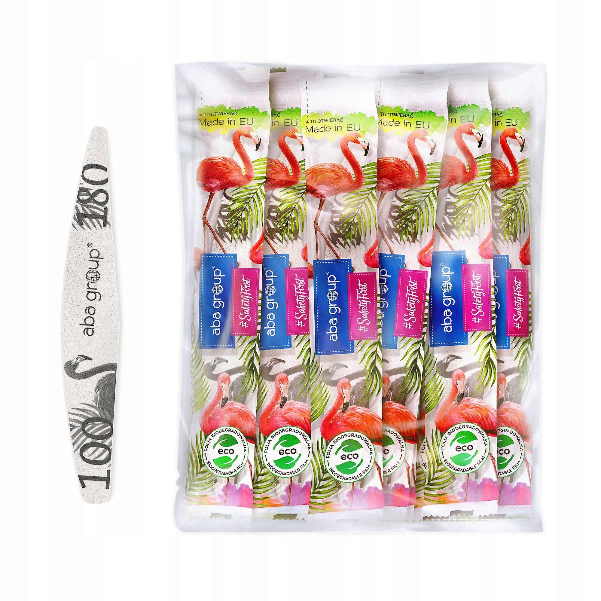 Aba Group SAFE PACKAGE Nail file WINGS 100/180 STANDARD - FLAMINGO, 25 pieces
