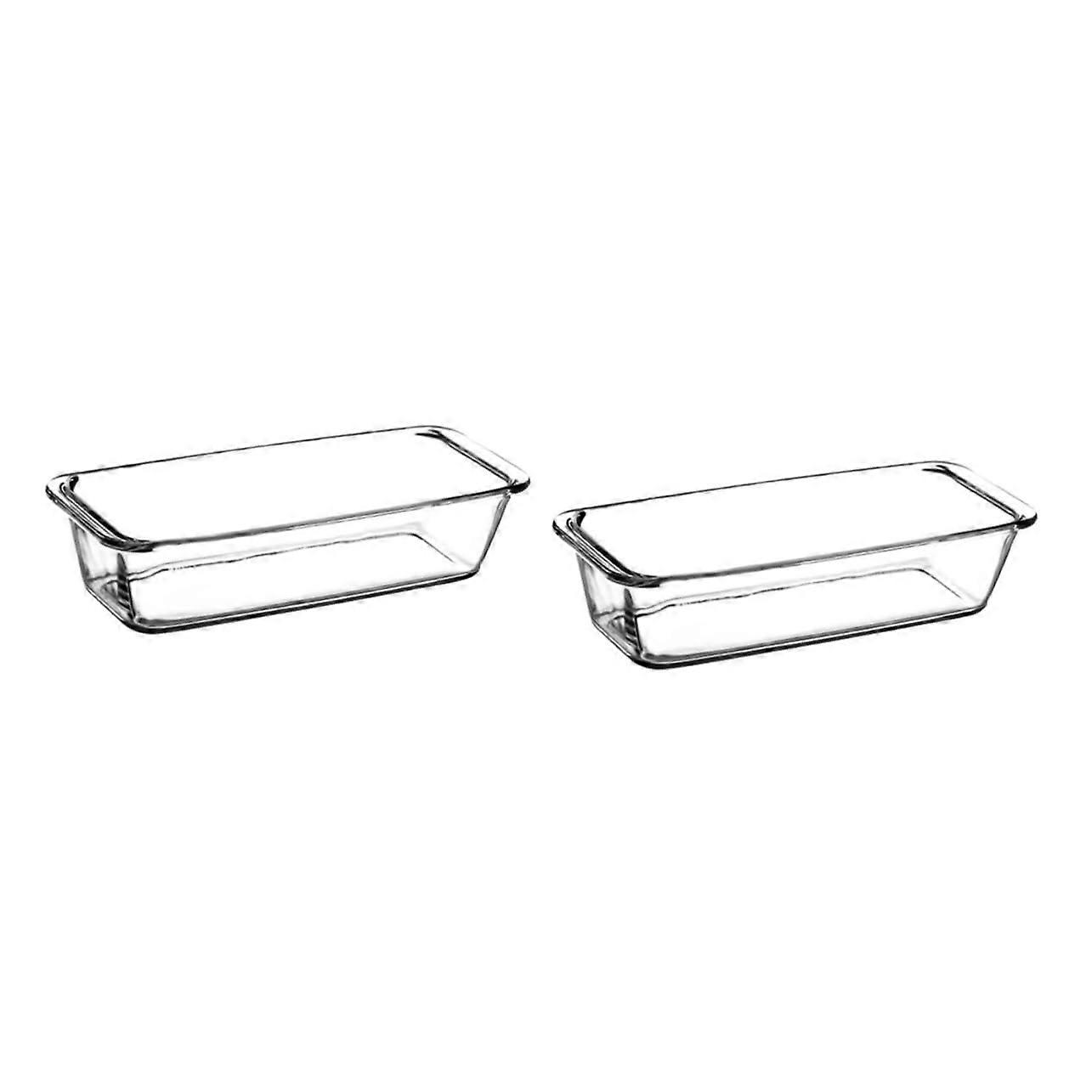 Set of 2 Tempered Glass Baking Trays, Toast Mould, Plate, Bowl, Spatula