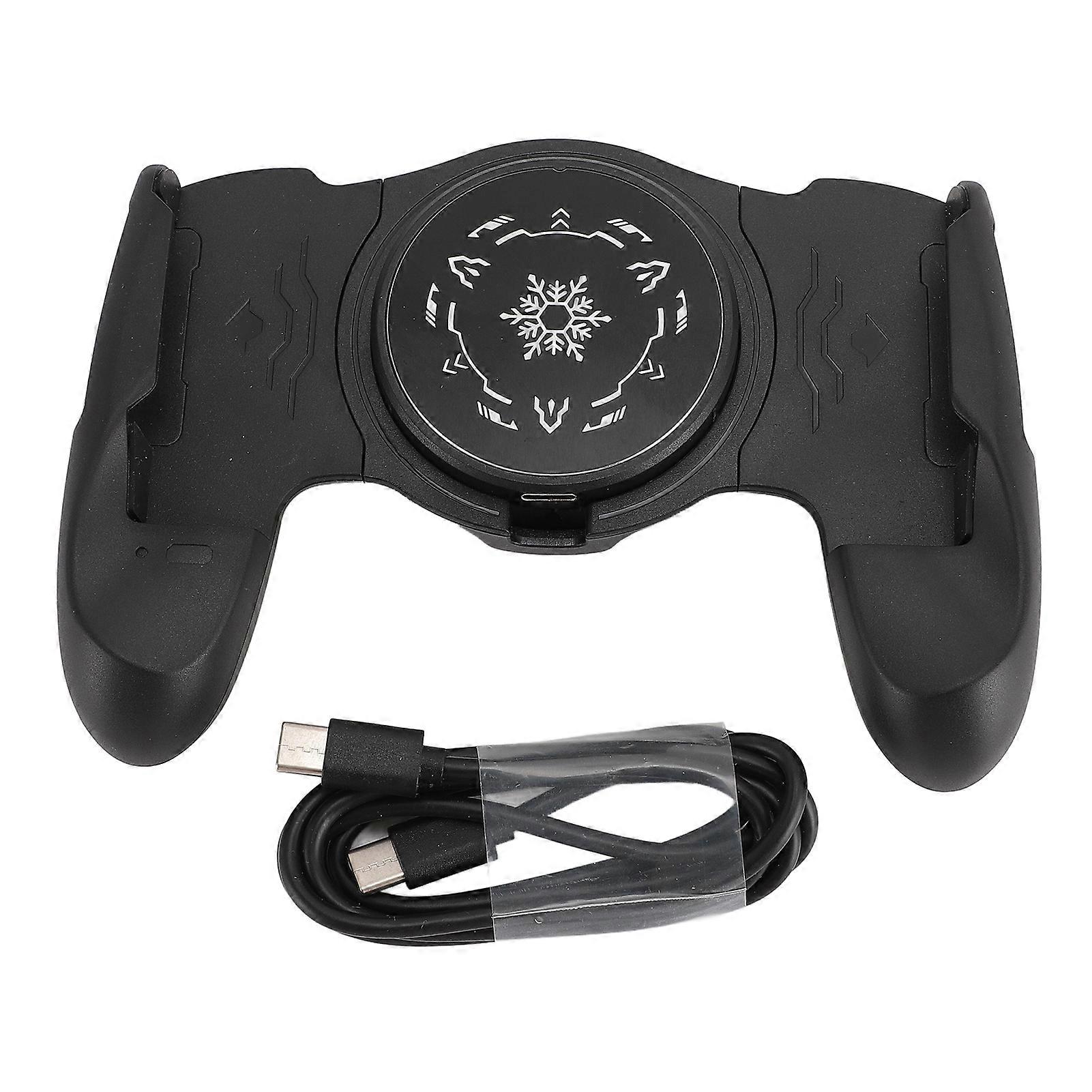 Adjustable Phone Game Grip with Cooling Fan and Light Effects for Android and iOS