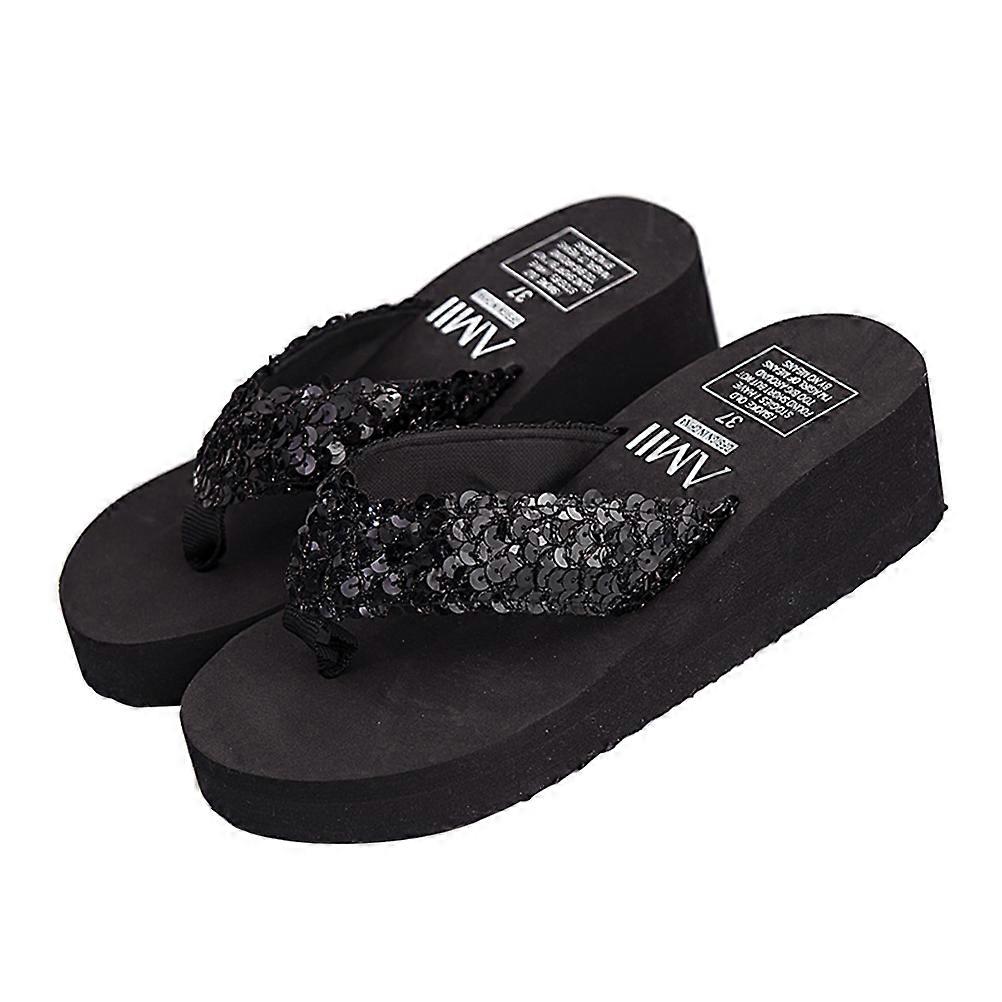 Sparkling Platform Sandals with Elegant Design, Suitable for Leisure Activities