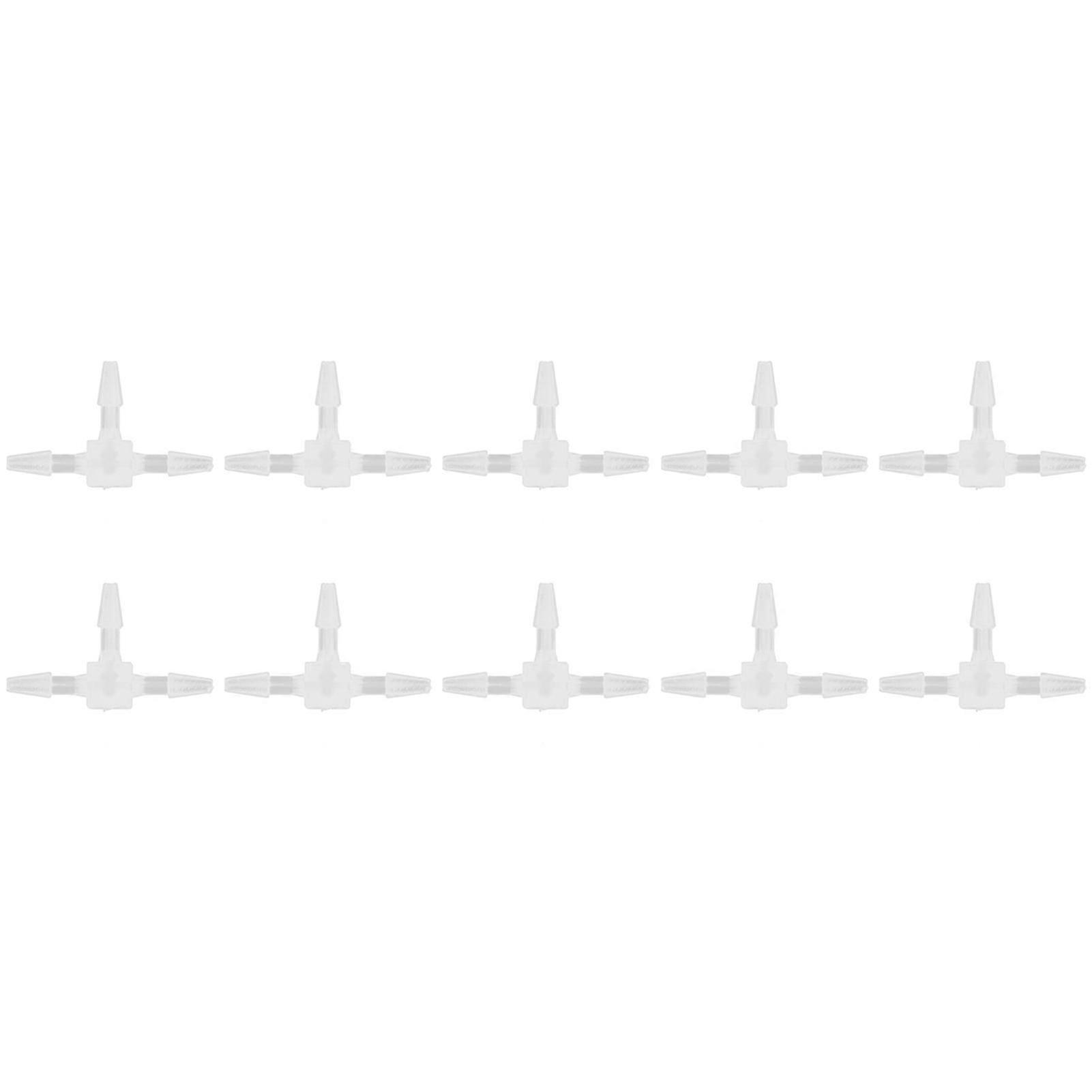 10Pcs 3 Way Plastic Fitting Pressure Temperature Resistant T Shaped Tee 1/2 Barb Fitting1.6