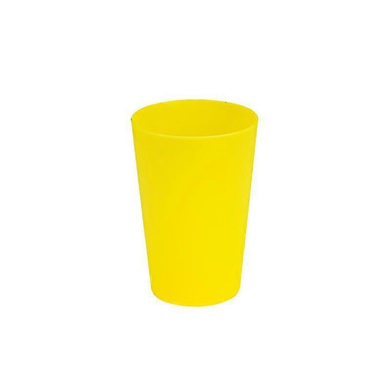 Reusable Shatterproof Plastic Cups for Camping Beach Picnic - Yellow