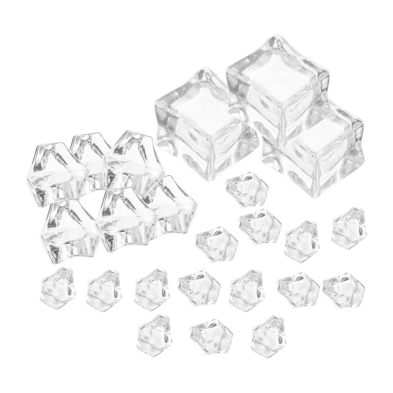 Crystal Effect Ice Cubes, Ideal Acrylic Props for Professional Photography