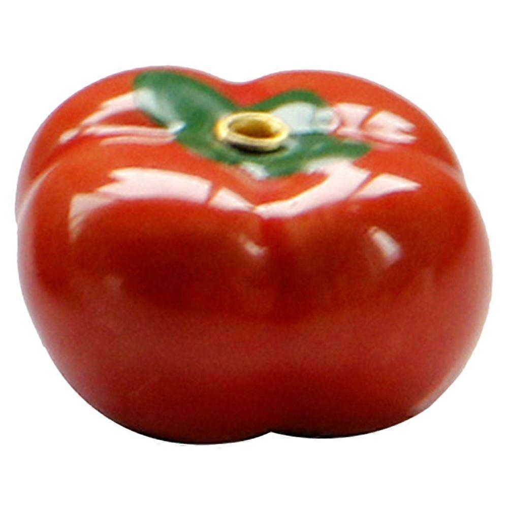 Ceramic Holder Tomato Shaped Incense Burner Aromatherapy For Adults Red 3x3x2cm 1Pcs